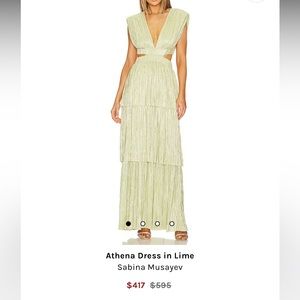 Sabina Musayev Athena Gown in Lime Size M